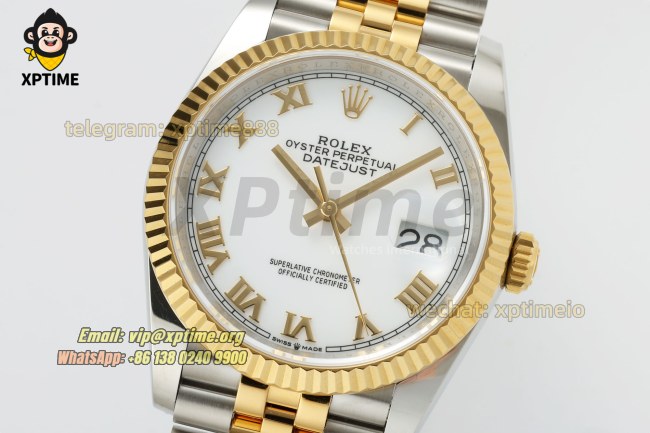 Datejust 126233 36mm ARF White/Roman on Jub YG/SS Bracelet SH3235 Super Clone Datejust 126233 36mm ARF White/Roman on Jub YG/SS Bracelet SH3235 Super Clone