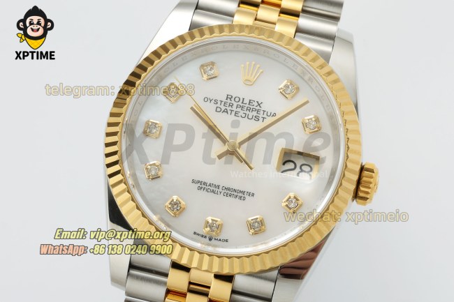 Datejust 126233 36mm ARF Mop/Diamond on Jub YG/SS Bracelet SH3235 Super Clone Datejust 126233 36mm ARF Mop/Diamond on Jub YG/SS Bracelet SH3235 Super Clone