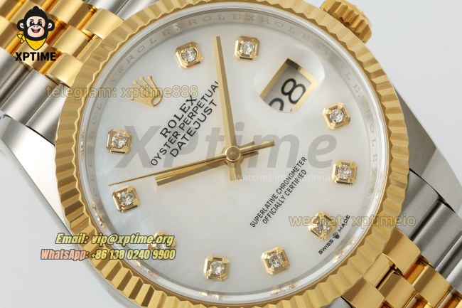 Datejust 126233 36mm ARF Mop/Diamond on Jub YG/SS Bracelet SH3235 Super Clone Datejust 126233 36mm ARF Mop/Diamond on Jub YG/SS Bracelet SH3235 Super Clone