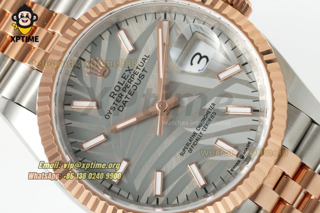 Datejust 126231 36mm ARF Silver Palm Motif/Stick on Jub RG/SS Bracelet SH3235 Super Clone (Weighted) Datejust 126231 36mm ARF Silver Palm Motif/Stick on Jub RG/SS Bracelet SH3235 Super Clone (Weighted)