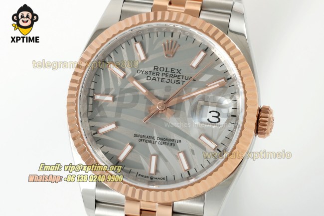 Datejust 126231 36mm ARF Silver Palm Motif/Stick on Jub RG/SS Bracelet SH3235 Super Clone (Weighted) Datejust 126231 36mm ARF Silver Palm Motif/Stick on Jub RG/SS Bracelet SH3235 Super Clone (Weighted)