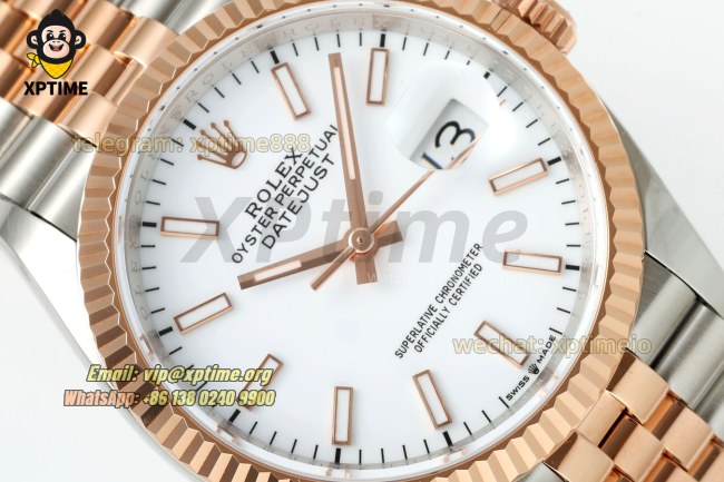 Datejust 126231 36mm ARF White/Stick on Jub RG/SS Bracelet SH3235 Super Clone (Weighted) Datejust 126231 36mm ARF White/Stick on Jub RG/SS Bracelet SH3235 Super Clone (Weighted)