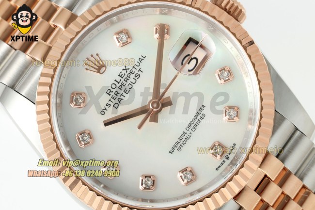 Datejust 126231 36mm ARF Mop/Diamond on Jub RG/SS Bracelet SH3235 Super Clone (Weighted) Datejust 126231 36mm ARF Mop/Diamond on Jub RG/SS Bracelet SH3235 Super Clone (Weighted)