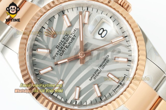 Datejust 126231 36mm ARF Silver Palm Motif/Stick on Oys RG/SS Bracelet SH3235 Super Clone (Weighted) Datejust 126231 36mm ARF Silver Palm Motif/Stick on Oys RG/SS Bracelet SH3235 Super Clone (Weighted)