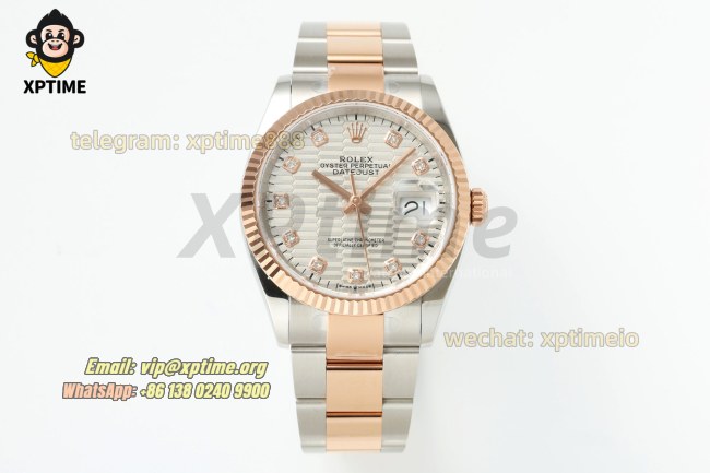 Datejust 126231 36mm ARF Silver Textured/Diamond on Oys RG/SS Bracelet SH3235 Super Clone (Weighted) Datejust 126231 36mm ARF Silver Textured/Diamond on Oys RG/SS Bracelet SH3235 Super Clone (Weighted)