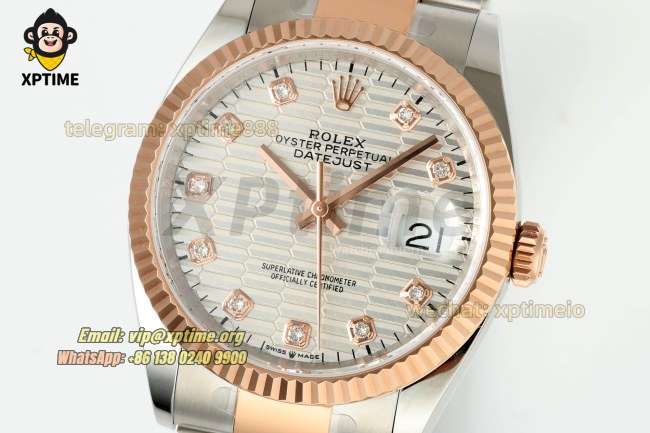 Datejust 126231 36mm ARF Silver Textured/Diamond on Oys RG/SS Bracelet SH3235 Super Clone (Weighted) Datejust 126231 36mm ARF Silver Textured/Diamond on Oys RG/SS Bracelet SH3235 Super Clone (Weighted)