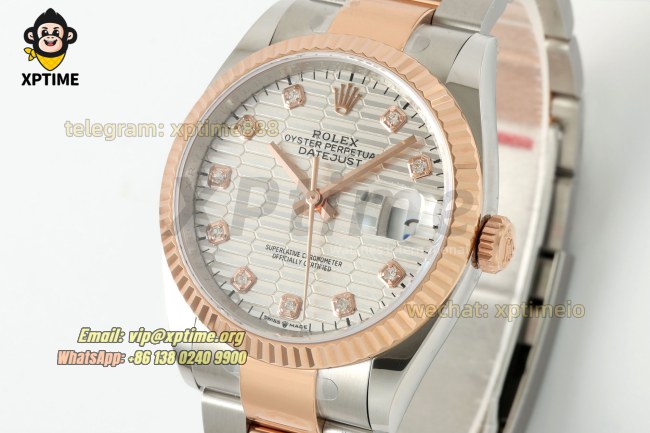 Datejust 126231 36mm ARF Silver Textured/Diamond on Oys RG/SS Bracelet SH3235 Super Clone (Weighted) Datejust 126231 36mm ARF Silver Textured/Diamond on Oys RG/SS Bracelet SH3235 Super Clone (Weighted)