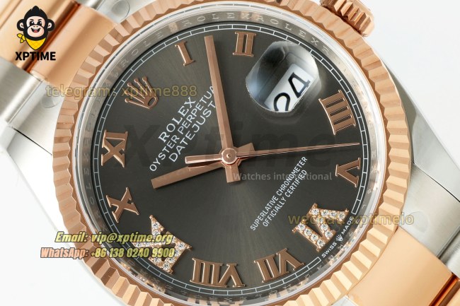 Datejust 126231 36mm ARF Gray/Roman & Diamond on Oys RG/SS Bracelet SH3235 Super Clone (Weighted) Datejust 126231 36mm ARF Gray/Roman & Diamond on Oys RG/SS Bracelet SH3235 Super Clone (Weighted)