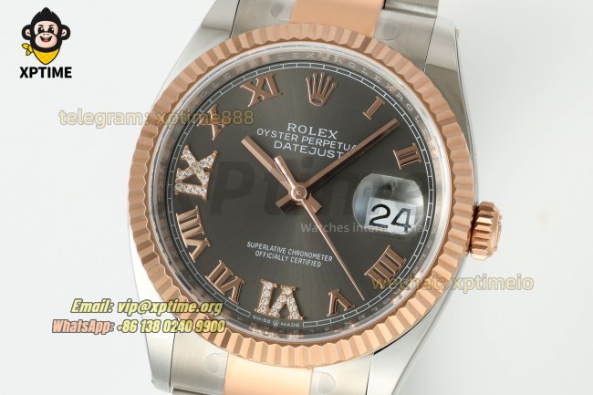 Datejust 126231 36mm ARF Gray/Roman & Diamond on Oys RG/SS Bracelet SH3235 Super Clone (Weighted) Datejust 126231 36mm ARF Gray/Roman & Diamond on Oys RG/SS Bracelet SH3235 Super Clone (Weighted)