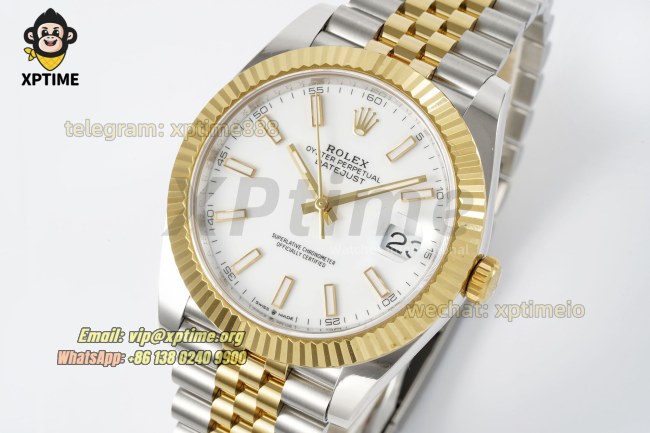 Datejust 126333 41mm ARF White/Stick on Jub YG/SS Bracelet SH3235 Super Clone (Weighted) Datejust 126333 41mm ARF White/Stick on Jub YG/SS Bracelet SH3235 Super Clone (Weighted)