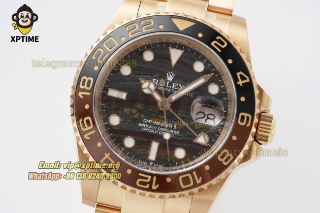 GMT Master II 126715 Rootbeer 40mm ARF Tiger Iron/Dot on Oys RG/RG Bracelet SH3285 GMT Master II 126715 Rootbeer 40mm ARF Tiger Iron/Dot on Oys RG/RG Bracelet SH3285