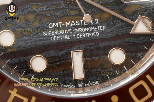 GMT Master II 126715 Rootbeer 40mm ARF Tiger Iron/Dot on Oys RG/RG Bracelet SH3285 GMT Master II 126715 Rootbeer 40mm ARF Tiger Iron/Dot on Oys RG/RG Bracelet SH3285