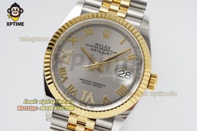 Datejust 126233 36mm ARF Silver/Roman on Jub YG/SS Bracelet SH3235 Super Clone Datejust 126233 36mm ARF Silver/Roman on Jub YG/SS Bracelet SH3235 Super Clone