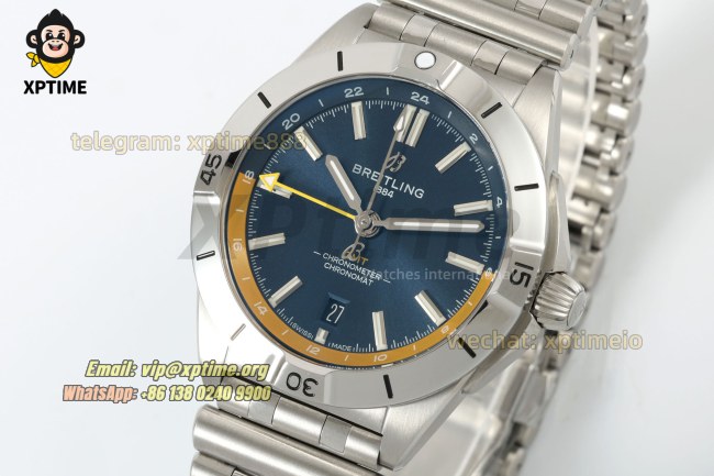 Chronomat GMT 40mm BLSF Blue/Stick on SS/SS Bracelet A2824