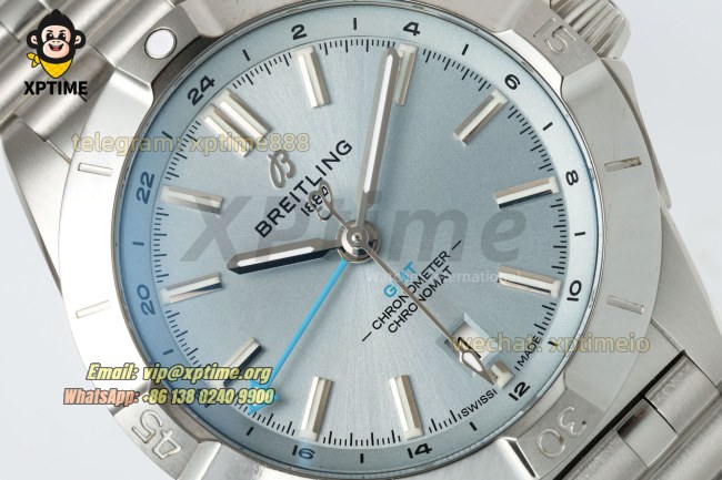 Chronomat GMT 40mm BLSF Ice Blue/Stick on SS/SS Bracelet A2824 Chronomat GMT 40mm BLSF Ice Blue/Stick on SS/SS Bracelet A2824