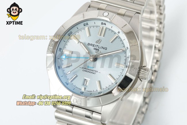 Chronomat GMT 40mm BLSF Ice Blue/Stick on SS/SS Bracelet A2824 Chronomat GMT 40mm BLSF Ice Blue/Stick on SS/SS Bracelet A2824