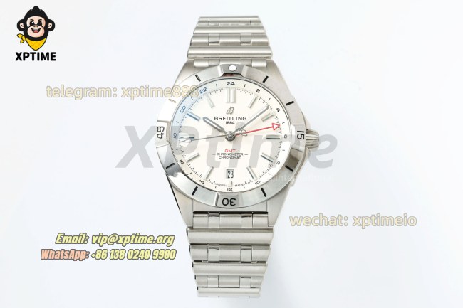 Chronomat GMT 40mm BLSF White/Stick on SS/SS Bracelet A2824 Chronomat GMT 40mm BLSF White/Stick on SS/SS Bracelet A2824