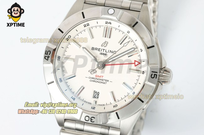 Chronomat GMT 40mm BLSF White/Stick on SS/SS Bracelet A2824 Chronomat GMT 40mm BLSF White/Stick on SS/SS Bracelet A2824