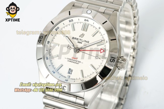 Chronomat GMT 40mm BLSF White/Stick on SS/SS Bracelet A2824 Chronomat GMT 40mm BLSF White/Stick on SS/SS Bracelet A2824