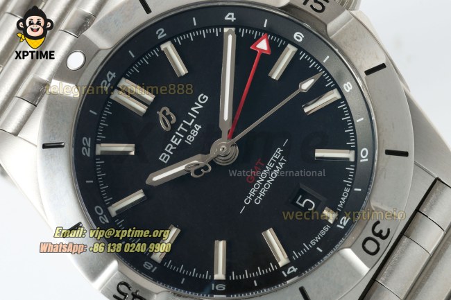Chronomat GMT 40mm BLSF Black/Stick on SS/SS Bracelet A2824 Chronomat GMT 40mm BLSF Black/Stick on SS/SS Bracelet A2824