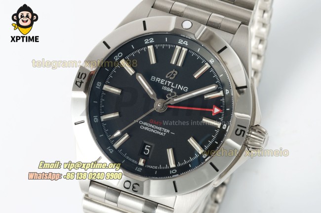 Chronomat GMT 40mm BLSF Black/Stick on SS/SS Bracelet A2824 Chronomat GMT 40mm BLSF Black/Stick on SS/SS Bracelet A2824