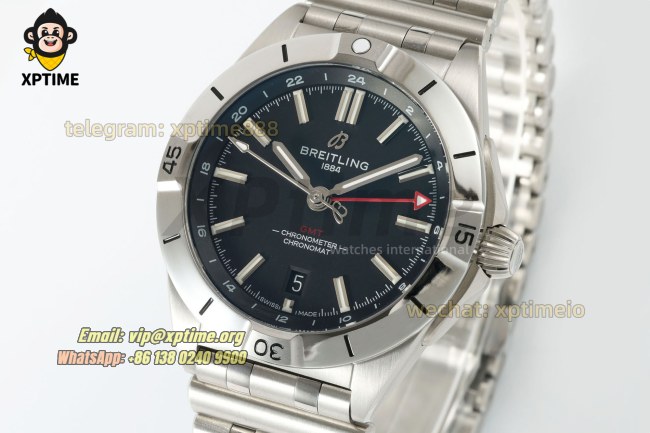 Chronomat GMT 40mm BLSF Black/Stick on SS/SS Bracelet A2824 Chronomat GMT 40mm BLSF Black/Stick on SS/SS Bracelet A2824