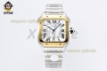 Santos De Cartier 40mm BVF White/Roman on YG/SS Bracelet MY9019 Santos De Cartier 40mm BVF White/Roman on YG/SS Bracelet MY9019