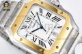 Santos De Cartier 40mm BVF White/Roman on YG/SS Bracelet MY9019 Santos De Cartier 40mm BVF White/Roman on YG/SS Bracelet MY9019