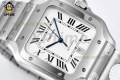 Santos De Cartier 40mm BVF White/Roman on SS/SS Bracelet MY9019 Santos De Cartier 40mm BVF White/Roman on SS/SS Bracelet MY9019