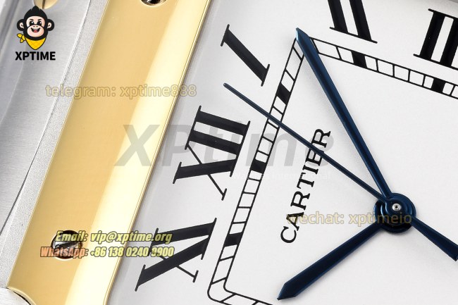 Santos De Cartier 40mm BVF White/Roman on YG/SS Bracelet MY9019 Santos De Cartier 40mm BVF White/Roman on YG/SS Bracelet MY9019