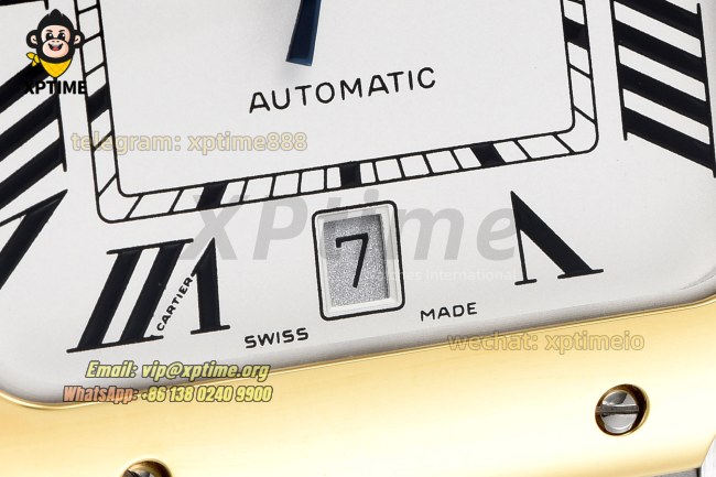 Santos De Cartier 40mm BVF White/Roman on YG/SS Bracelet MY9019 Santos De Cartier 40mm BVF White/Roman on YG/SS Bracelet MY9019