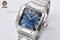 Santos De Cartier 40mm BVF Blue/Roman on SS/SS Bracelet MY9019 Santos De Cartier 40mm BVF Blue/Roman on SS/SS Bracelet MY9019