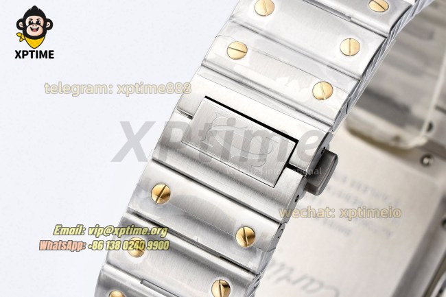 Santos De Cartier 40mm BVF White/Roman on YG/SS Bracelet MY9019 Santos De Cartier 40mm BVF White/Roman on YG/SS Bracelet MY9019