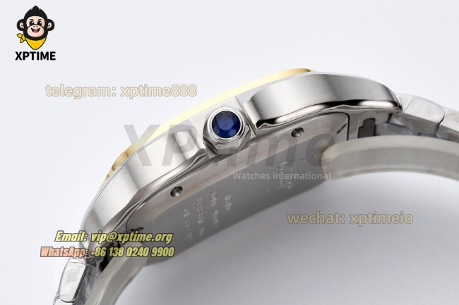 Santos De Cartier 40mm BVF White/Roman on YG/SS Bracelet MY9019 Santos De Cartier 40mm BVF White/Roman on YG/SS Bracelet MY9019