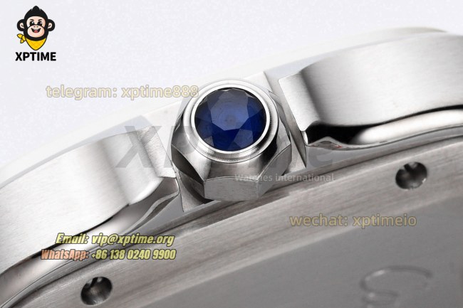 Santos De Cartier 40mm BVF Blue/Roman on SS/SS Bracelet MY9019 Santos De Cartier 40mm BVF Blue/Roman on SS/SS Bracelet MY9019