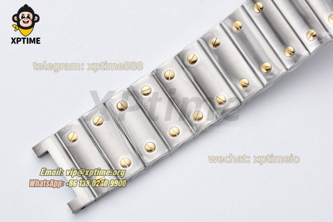 Santos De Cartier 40mm BVF White/Roman on YG/SS Bracelet MY9019 Santos De Cartier 40mm BVF White/Roman on YG/SS Bracelet MY9019