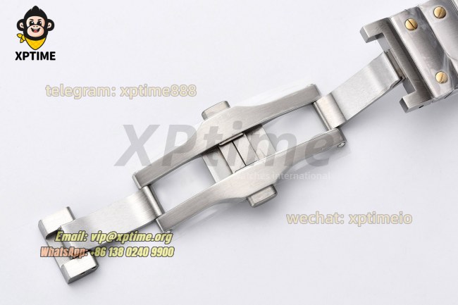 Santos De Cartier 40mm BVF White/Roman on YG/SS Bracelet MY9019 Santos De Cartier 40mm BVF White/Roman on YG/SS Bracelet MY9019
