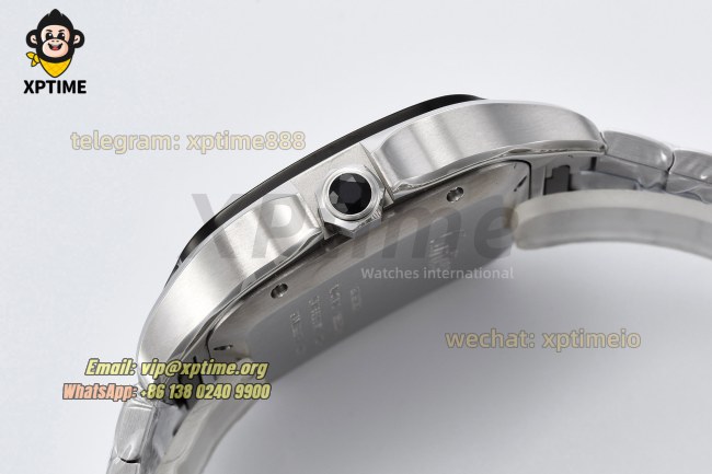 Santos De Cartier 40mm BVF Gray/Roman on DLC/SS Bracelet MY9019 Santos De Cartier 40mm BVF Gray/Roman on DLC/SS Bracelet MY9019