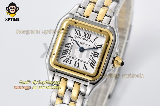 Panthere Secrete De Ladies 22mm BVF White/Roman on YG/SS Bracelet Quartz