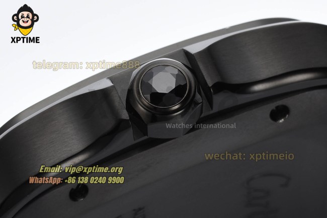 Santos De Cartier Mens XL 40mm BVF Black/Roman on PVD/RU Strap MY9019 Santos De Cartier Mens XL 40mm BVF Black/Roman on PVD/RU Strap MY9019