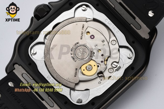 Santos De Cartier Mens XL 40mm BVF Black/Roman on PVD/RU Strap MY9019 Santos De Cartier Mens XL 40mm BVF Black/Roman on PVD/RU Strap MY9019