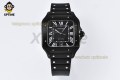 Santos De Cartier Mens XL 40mm BVF Black/Roman on PVD/RU Strap MY9019 Santos De Cartier Mens XL 40mm BVF Black/Roman on PVD/RU Strap MY9019