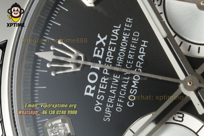 Daytona 126509 40mm CLEAN Black & Steel/Diamonds on SS/SS Bracelet SH4131 Super Clone Daytona 126509 40mm CLEAN Black & Steel/Diamonds on SS/SS Bracelet SH4131 Super Clone