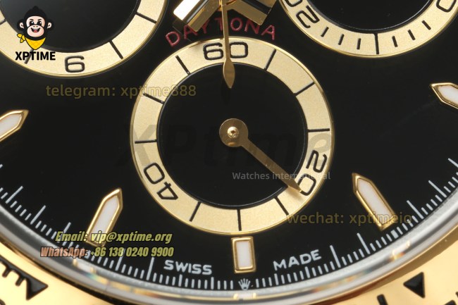 Daytona 126503 40mm CLEAN Black/Sticks on YG/SS Bracelet SH4131 Super Clone Daytona 126503 40mm CLEAN Black/Sticks on YG/SS Bracelet SH4131 Super Clone