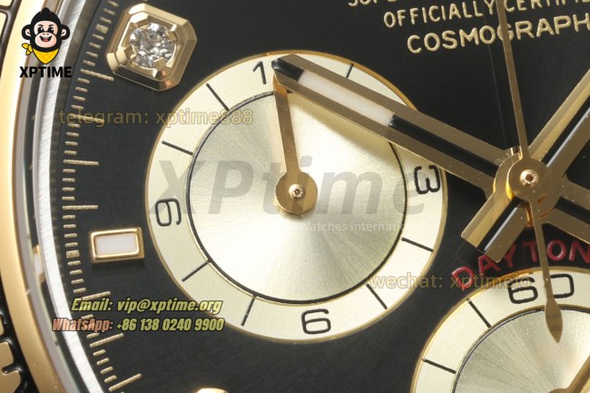 Daytona 126503 40mm CLEAN Black & Golden/Diamonds on YG/SS Bracelet SH4131 Super Clone Daytona 126503 40mm CLEAN Black & Golden/Diamonds on YG/SS Bracelet SH4131 Super Clone