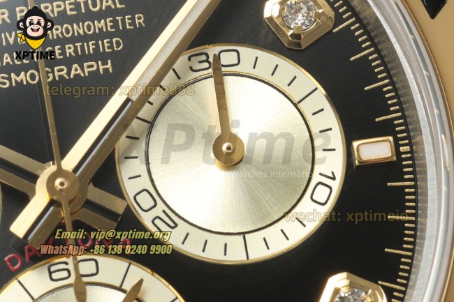 Daytona 126503 40mm CLEAN Black & Golden/Diamonds on YG/SS Bracelet SH4131 Super Clone Daytona 126503 40mm CLEAN Black & Golden/Diamonds on YG/SS Bracelet SH4131 Super Clone