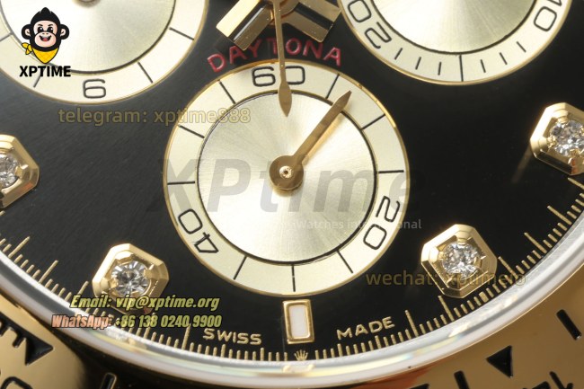 Daytona 126503 40mm CLEAN Black & Golden/Diamonds on YG/SS Bracelet SH4131 Super Clone Daytona 126503 40mm CLEAN Black & Golden/Diamonds on YG/SS Bracelet SH4131 Super Clone