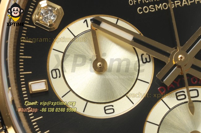 Daytona 126508 40mm CLEAN Black & Golden/Diamonds on YG/YG Bracelet SH4131 Super Clone Daytona 126508 40mm CLEAN Black & Golden/Diamonds on YG/YG Bracelet SH4131 Super Clone