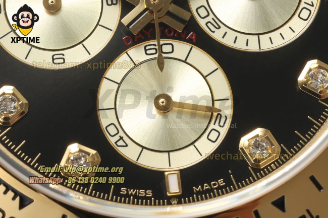 Daytona 126508 40mm CLEAN Black & Golden/Diamonds on YG/YG Bracelet SH4131 Super Clone Daytona 126508 40mm CLEAN Black & Golden/Diamonds on YG/YG Bracelet SH4131 Super Clone