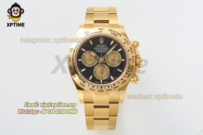 Daytona 126508 40mm CLEAN Black & Champagne/Sticks on YG/YG Bracelet SH4131 Super Clone Daytona 126508 40mm CLEAN Black & Champagne/Sticks on YG/YG Bracelet SH4131 Super Clone